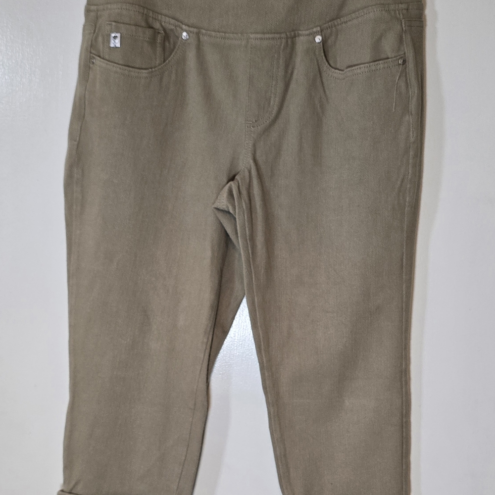 Belle by Kim Gravel Olive Ankle Jeans